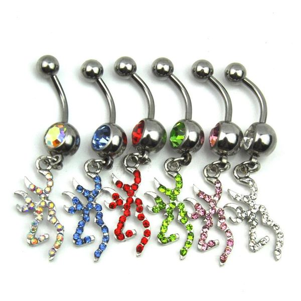 d0070a ( 7 colors ) browning deer dangles belly button ring belly button rings body navel belly rings dangle piercing jewelry 40ecl, Silver
d0070a ( 7 colors ) browning deer dangles belly button ring belly button rings body navel belly rings dangle piercing jewelry 40ecl, Silver