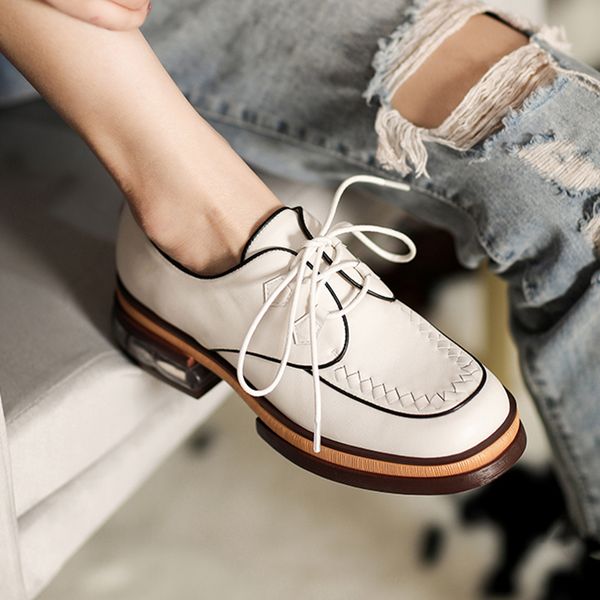2020 genuine leather shoes single digit round foot lace up to square jump casual spring bombs female j0pj, Black
2020 genuine leather shoes single digit round foot lace up to square jump casual spring bombs female j0pj, Black