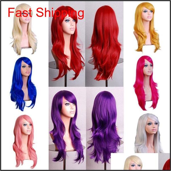 70cm loose wave synthetic wigs for women cosplay wig blonde blue red pink grey purple hair for human party for halloween christmas dtj g7nmu, Black
70cm loose wave synthetic wigs for women cosplay wig blonde blue red pink grey purple hair for human party for halloween christmas dtj g7nmu, Black