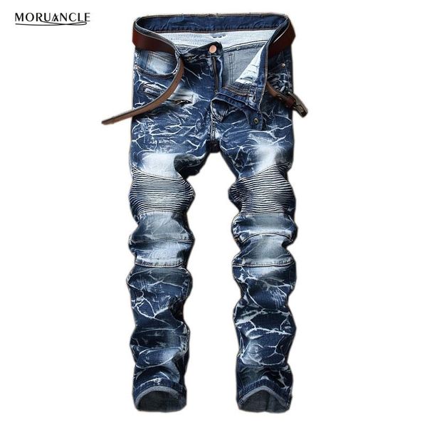 moruancle brand designer men's biker jeans vintage washed motorcycle denim trousers pants straight plus size 28-42, Blue
moruancle brand designer men's biker jeans vintage washed motorcycle denim trousers pants straight plus size 28-42, Blue