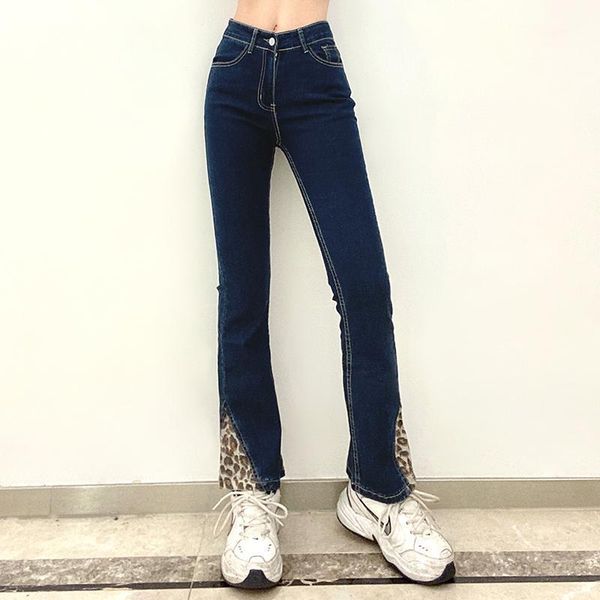 retro blue women jeans leopard print patchwork fashionable slim high waist denim flared trousers casual women's long pants1
retro blue women jeans leopard print patchwork fashionable slim high waist denim flared trousers casual women's long pants1