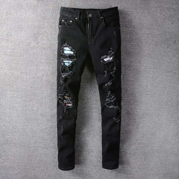 brand fashion stylist pants mens jeans rips stretch skinny jeans fashion slim fit motocycle denim pants hip hop style men jeans, Blue
brand fashion stylist pants mens jeans rips stretch skinny jeans fashion slim fit motocycle denim pants hip hop style men jeans, Blue