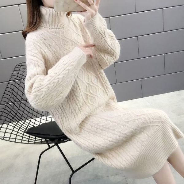 2021 new korean style, knitted solid turtleneck, full length sleeves at the height of women's loose knee knitting in winter dress wz40, Black;gray
2021 new korean style, knitted solid turtleneck, full length sleeves at the height of women's loose knee knitting in winter dress wz40, Black;gray