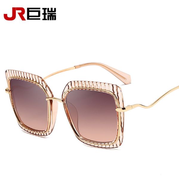 new fashion square large frame fashionable women's ins sun proof sunglasses, White;black
new fashion square large frame fashionable women's ins sun proof sunglasses, White;black