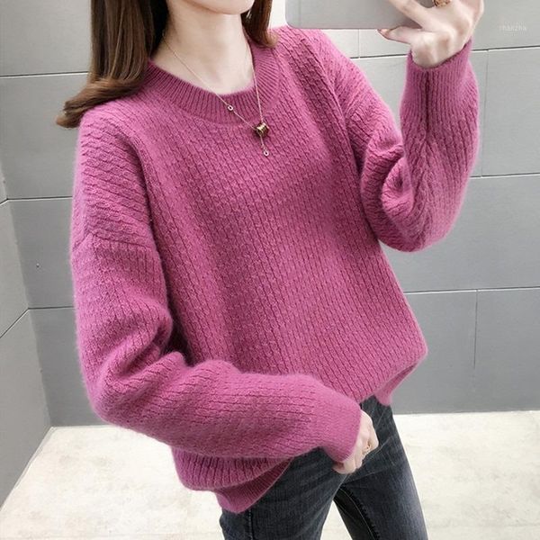 casual o-neck knitted pullover for women autumn winter khaki/red/navy blue sweater female loose knit jumper fall fashion 20201, White;black
casual o-neck knitted pullover for women autumn winter khaki/red/navy blue sweater female loose knit jumper fall fashion 20201, White;black