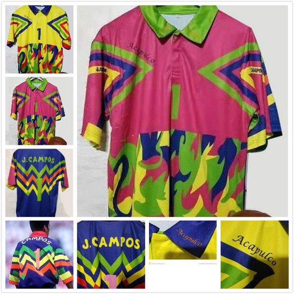 1998 mexico color matching multicolor verde pink multi-color jorge campos #1 goalkeeper zidane henry vintage camisetas jersey, Black;yellow
1998 mexico color matching multicolor verde pink multi-color jorge campos #1 goalkeeper zidane henry vintage camisetas jersey, Black;yellow