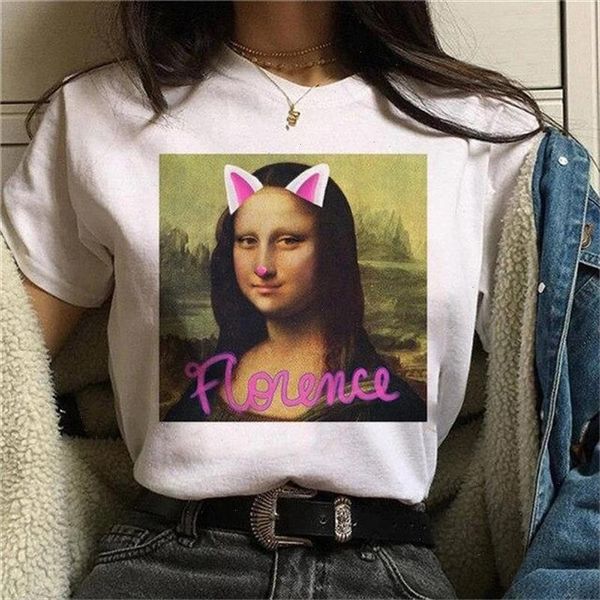 female t shirt mona lisa aesthetic harajuku graphic t shirt girl female ullzang retro 90s new fashion top, White
female t shirt mona lisa aesthetic harajuku graphic t shirt girl female ullzang retro 90s new fashion top, White