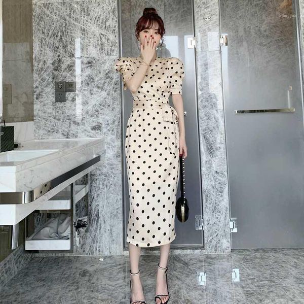 2020 summer print polka dot puff sleeve satin dress woman half sleeve wrap bodycon midi dress ladies slim corset womens dresses1, Black;gray
2020 summer print polka dot puff sleeve satin dress woman half sleeve wrap bodycon midi dress ladies slim corset womens dresses1, Black;gray