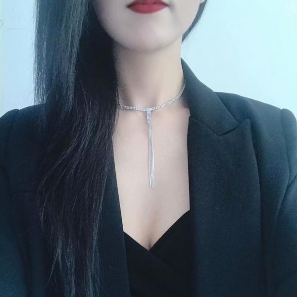 concise zircon tassels women necklace neck chain short rhinestone shining crystal jewellery clavicle chain bowknot korean charm, Golden;silver
concise zircon tassels women necklace neck chain short rhinestone shining crystal jewellery clavicle chain bowknot korean charm, Golden;silver