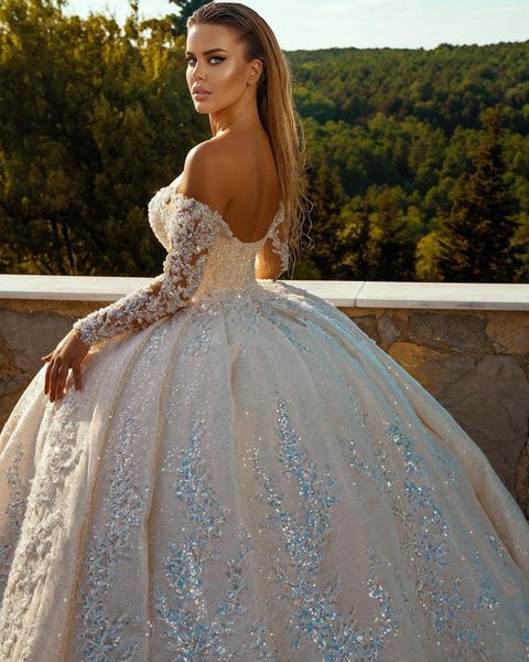 church wedding gown dresses v neck long sleves glitter sequins beadings bridal plus size ruffles, White
church wedding gown dresses v neck long sleves glitter sequins beadings bridal plus size ruffles, White