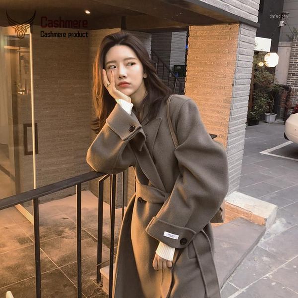 women's coat 100% wool double-sided wool coat women autumn winter long lapel loose woolen korean casual jacket women1, Black
women's coat 100% wool double-sided wool coat women autumn winter long lapel loose woolen korean casual jacket women1, Black