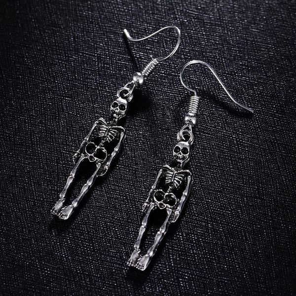 fashion retro exaggerated female men's skull earrings five-pointed star sheep head pendant chain neutral alloy jewelry sqcuww, Silver
fashion retro exaggerated female men's skull earrings five-pointed star sheep head pendant chain neutral alloy jewelry sqcuww, Silver