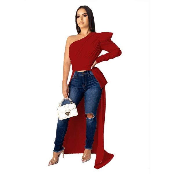 brand skew collar asymmetrical butterfly sleeve design fashion tees lady front short back long party tide tees sr6233, White
brand skew collar asymmetrical butterfly sleeve design fashion tees lady front short back long party tide tees sr6233, White