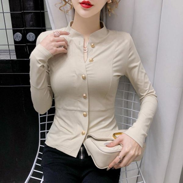 autumn stand collar zipper cardigan women soft full sleeve skinny shirt female krean style casual splice split back short, White
autumn stand collar zipper cardigan women soft full sleeve skinny shirt female krean style casual splice split back short, White