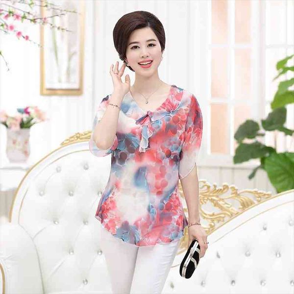 summer middle aaged women chiffon o-neck flower print blouse female short sleeve print fashion bottoming shirt w27, White
summer middle aaged women chiffon o-neck flower print blouse female short sleeve print fashion bottoming shirt w27, White