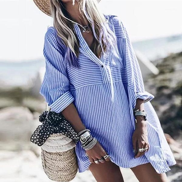 casual dresses elegant striped autumn dress button turn-down collar women print summer shirt fashion long sleeve a-line mini dresses1, Black;gray
casual dresses elegant striped autumn dress button turn-down collar women print summer shirt fashion long sleeve a-line mini dresses1, Black;gray