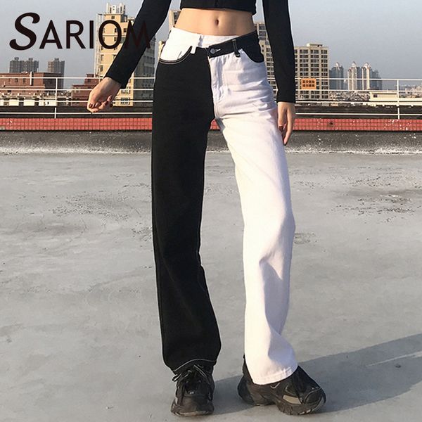 irregular black white patchwork womens jeans vintage y2k aesthetic gothic denim trousers cotton all-match capris donna pantaloni y1214, Blue
irregular black white patchwork womens jeans vintage y2k aesthetic gothic denim trousers cotton all-match capris donna pantaloni y1214, Blue