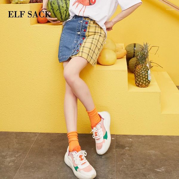 elf sack 2019 spring new woman skirts casual plaid ladies mini skirt patchwork skinny a-line femme bottoms streetwear skirt1, Black
elf sack 2019 spring new woman skirts casual plaid ladies mini skirt patchwork skinny a-line femme bottoms streetwear skirt1, Black