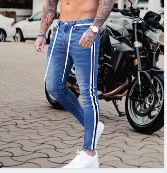 2021 new men's striped skinny zipper jeans washed vintage hip hop action pants slim print european big -4xl qhjb, Blue
2021 new men's striped skinny zipper jeans washed vintage hip hop action pants slim print european big -4xl qhjb, Blue