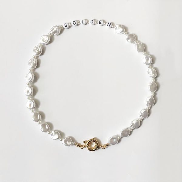 white imitation pearls beaded choker fashion classic letter beads necklace for women custom charm jewelry unique new year gift, Golden;silver
white imitation pearls beaded choker fashion classic letter beads necklace for women custom charm jewelry unique new year gift, Golden;silver