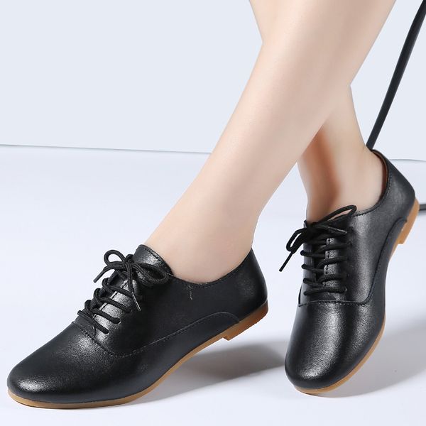 stq flat ladies black women 2020 spring fashion genuine leather mother lace up casual oxfords shoes 051 1020, Black;white
stq flat ladies black women 2020 spring fashion genuine leather mother lace up casual oxfords shoes 051 1020, Black;white