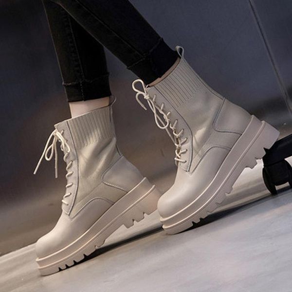 boots women of boots 2021 new autumn winter british style thick bottom women's socks medium tube leather shoes fashion, Black
boots women of boots 2021 new autumn winter british style thick bottom women's socks medium tube leather shoes fashion, Black