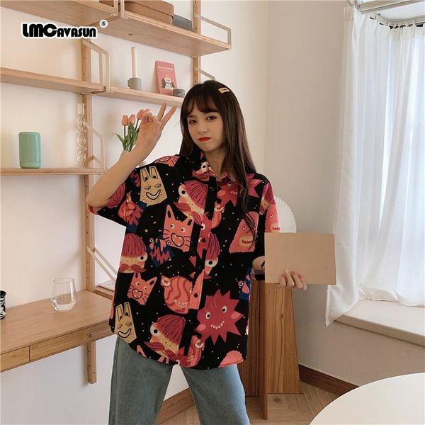 lmc/ shirt blusas female high street short sleeve blouse spring summer women loose cat print blouses beach womens shirt, White
lmc/ shirt blusas female high street short sleeve blouse spring summer women loose cat print blouses beach womens shirt, White