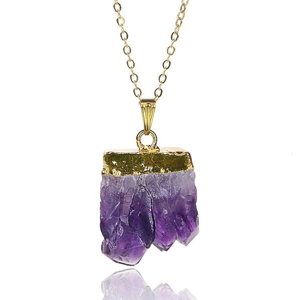 pendant necklaces natural mineral amethysts choker for women female gold plating irregular purple crystal quartz slice, Silver
pendant necklaces natural mineral amethysts choker for women female gold plating irregular purple crystal quartz slice, Silver