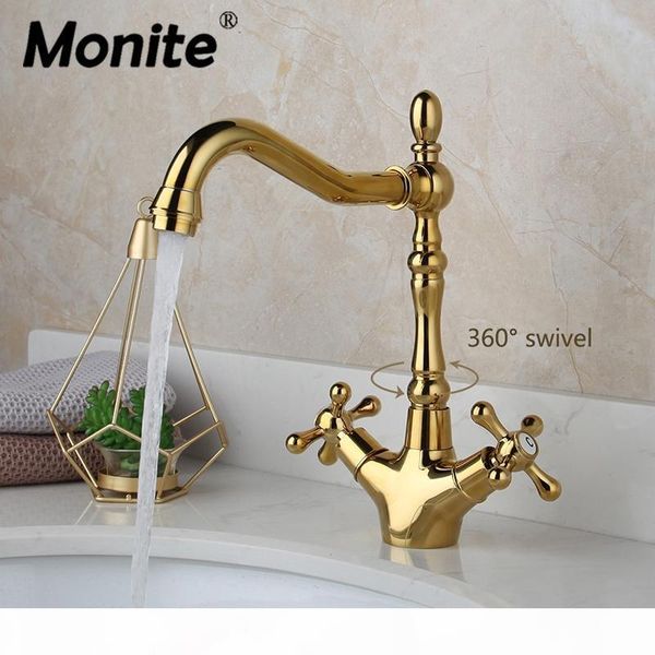 monite golden polish kitchen faucet basin vessel rotated dual handles swivel gold plated deck mounted mixer water tap faucet
monite golden polish kitchen faucet basin vessel rotated dual handles swivel gold plated deck mounted mixer water tap faucet