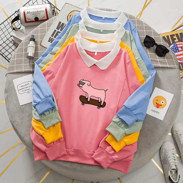 women's hoodies & sweatshirts cartoon pig print hoodie pullover oversize graphic sweatshirt long sleeve cotton aesthetic 90s with pocke, Black
women's hoodies & sweatshirts cartoon pig print hoodie pullover oversize graphic sweatshirt long sleeve cotton aesthetic 90s with pocke, Black