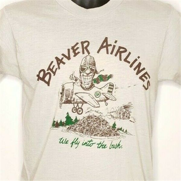 beaver airlines vintage 80s we fly into the bush made in usa size medium popular tagless hoodie designers t shirts sweatshirt
beaver airlines vintage 80s we fly into the bush made in usa size medium popular tagless hoodie designers t shirts sweatshirt