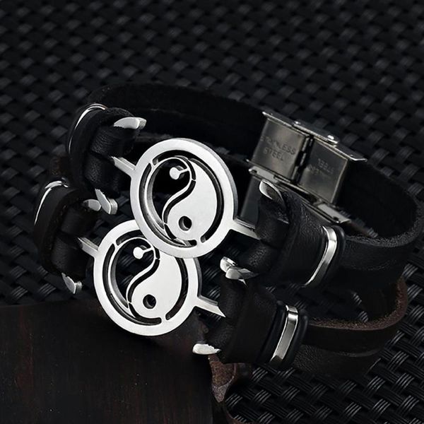 charm bracelets vintage men tai chi yin yang faux leather clasp bracelet bangle jewelry gift, Golden;silver
charm bracelets vintage men tai chi yin yang faux leather clasp bracelet bangle jewelry gift, Golden;silver