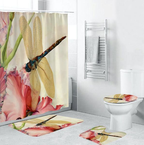 bath accessory set flower dragonfly clock retro shower curtains mat toilet cover bathroom accessories rug
bath accessory set flower dragonfly clock retro shower curtains mat toilet cover bathroom accessories rug