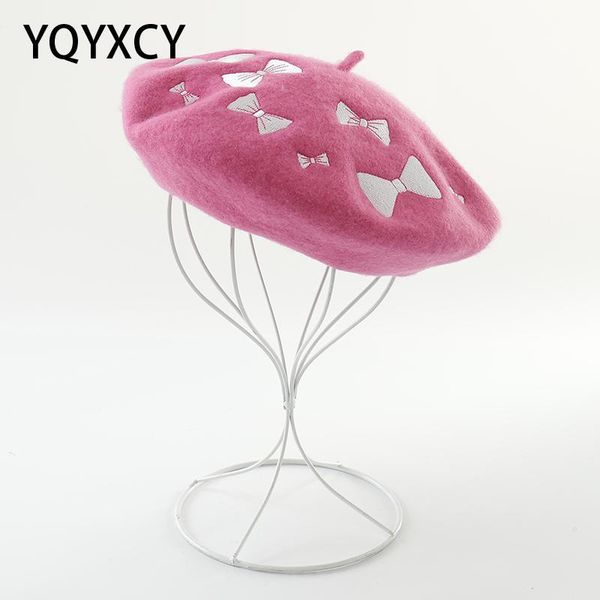 berets bow embroidered wool beret autumn winter hats for women ladies painter cap flat pink vintage bonnet 2021 beanie, Blue;gray
berets bow embroidered wool beret autumn winter hats for women ladies painter cap flat pink vintage bonnet 2021 beanie, Blue;gray