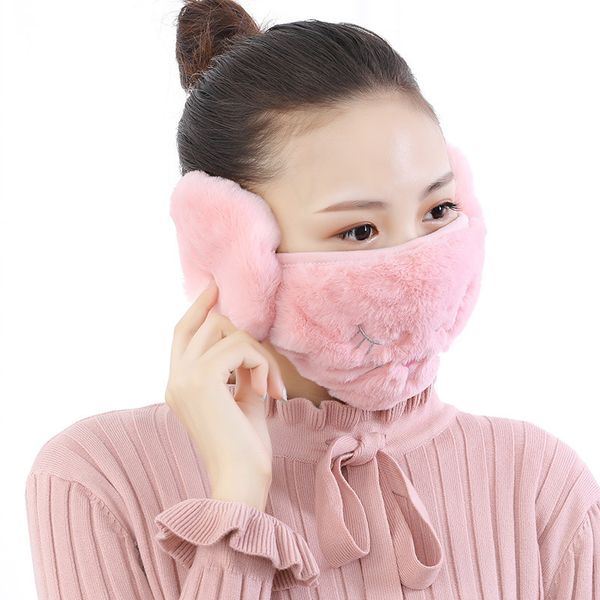women 20211pc new 1 2 in mask earmuffs cartoon cat autumn winter thicken plush outdoor wear riding keep warm earflap
women 20211pc new 1 2 in mask earmuffs cartoon cat autumn winter thicken plush outdoor wear riding keep warm earflap