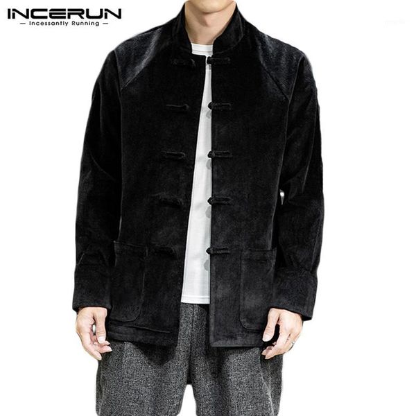 incerun chinese style men corduroy shirt loose solid button stand collar long sleeve casual camisa streetwear retro shirts s-3xl1, White;black
incerun chinese style men corduroy shirt loose solid button stand collar long sleeve casual camisa streetwear retro shirts s-3xl1, White;black