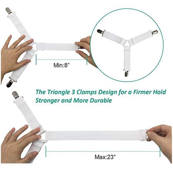 4pcs grippers suspender cord hook loop clasps adjustable elastic mattress cover adjustable bed sheet fasteners straps h wmteto
4pcs grippers suspender cord hook loop clasps adjustable elastic mattress cover adjustable bed sheet fasteners straps h wmteto