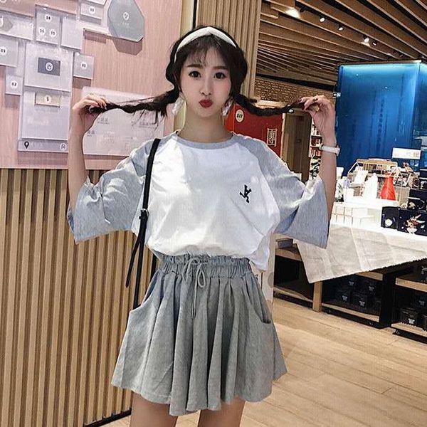 ukeb2 летних корейского рукава короткого po8 короткой юбки отдых styleversatile suitfemale studentsoriginal ночных спортивные и модный будуа, Gray
ukeb2 летних корейского рукава короткого po8 короткой юбки отдых styleversatile suitfemale studentsoriginal ночных спортивные и модный будуа, Gray
