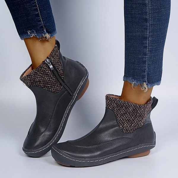 ретро женщины кожа flat zipper solid color короткие пинетки круглый toe обувь зимние сапоги женские кожаные ботильоны для, Black
ретро женщины кожа flat zipper solid color короткие пинетки круглый toe обувь зимние сапоги женские кожаные ботильоны для, Black