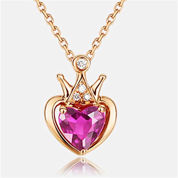 korean gold necklace for women red tourmaline clavicle chain heart-shaped ladies pendant necklace wedding party jewelry, Silver
korean gold necklace for women red tourmaline clavicle chain heart-shaped ladies pendant necklace wedding party jewelry, Silver