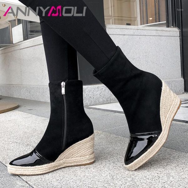 boots annymoli women winter ankle mixed colors platform wedge heel short zip super high shoes female fall 33-431, Black
boots annymoli women winter ankle mixed colors platform wedge heel short zip super high shoes female fall 33-431, Black