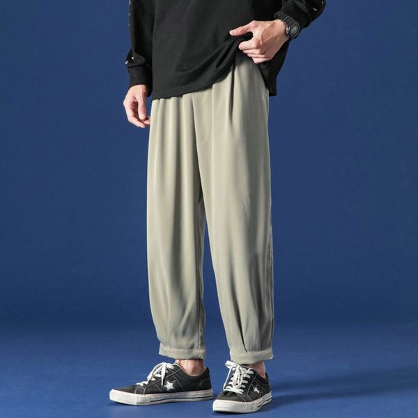 summer thin ice silk casual men's fashion casual pantswide pants pantsbrand loose and versatile straight leg capris korean fashion wide, Blue
summer thin ice silk casual men's fashion casual pantswide pants pantsbrand loose and versatile straight leg capris korean fashion wide, Blue