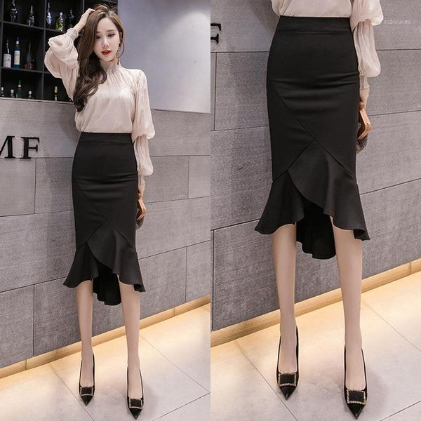 2020 summer fashion women fishtail skirts lady mid long skirts1, Black
2020 summer fashion women fishtail skirts lady mid long skirts1, Black