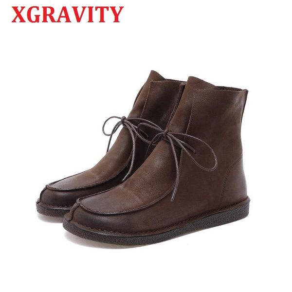 boots xgravity s154 fashion casual genuine leather cow shoes elegant ankle leisure ladies flat footwear, Black
boots xgravity s154 fashion casual genuine leather cow shoes elegant ankle leisure ladies flat footwear, Black