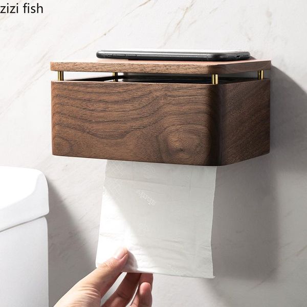 black walnut solid wood brass tissue box hanging paper towel holder wall hanging shelf rectangular paper towel storage box
black walnut solid wood brass tissue box hanging paper towel holder wall hanging shelf rectangular paper towel storage box