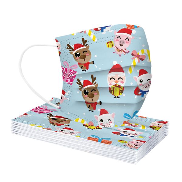 new children's 4% christmas 10pc santa printed claus disposable protective face masks resusable pollution-proof mask
new children's 4% christmas 10pc santa printed claus disposable protective face masks resusable pollution-proof mask