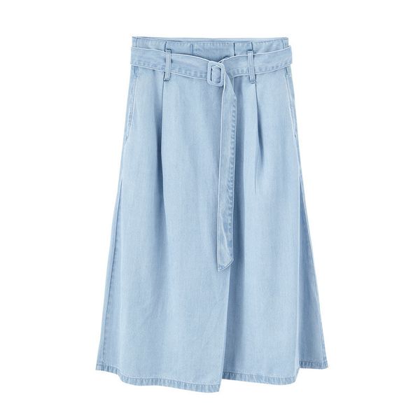 inman 2020 summer new arrival lyocell letter belt literary leisure denim skirt 1015, Black
inman 2020 summer new arrival lyocell letter belt literary leisure denim skirt 1015, Black