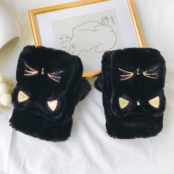 Fashion Women Winter Mittens Lovely Warm Flip Over Glove Thickening Cat Comfortable Plush Mittens Fingerless Gloves 19NOV22, Blue;gray
Fashion Women Winter Mittens Lovely Warm Flip Over Glove Thickening Cat Comfortable Plush Mittens Fingerless Gloves 19NOV22, Blue;gray