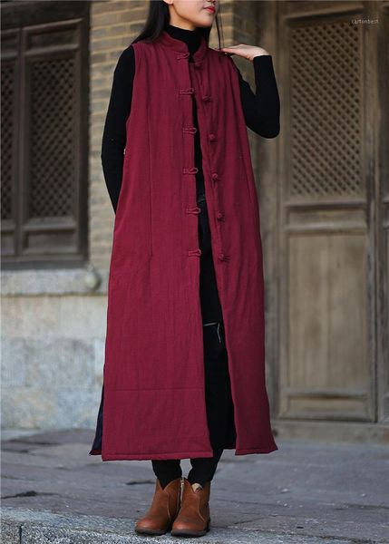 women's vests winter sleeveless thicking warm long outerwear & coats women mandarin collar solid colors cotton thicken vintage vest out, Black;white
women's vests winter sleeveless thicking warm long outerwear & coats women mandarin collar solid colors cotton thicken vintage vest out, Black;white