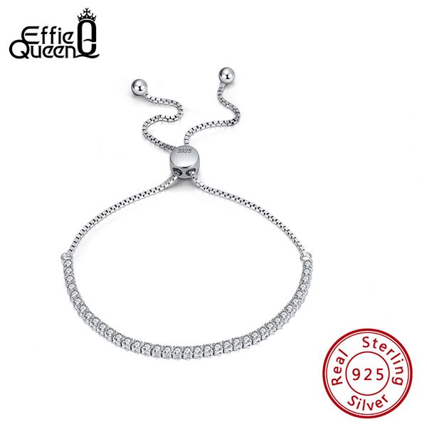 effie queen real sterling silver women bracelets clear stone cz box chain adjustable tennis bracelet silver 925 jewelry lj200918, Black
effie queen real sterling silver women bracelets clear stone cz box chain adjustable tennis bracelet silver 925 jewelry lj200918, Black